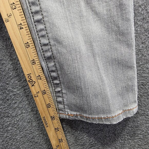 Rock Revival Denim Jeans Womens 24 Gray Celine Cropped Embellished Flap Pockets - Picture 7 of 9